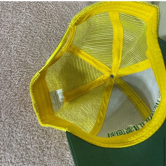 5/$25 Yellow Green Pattinson Agriculture Mesh Back Snap Back Hat - Picture 6 of 11
